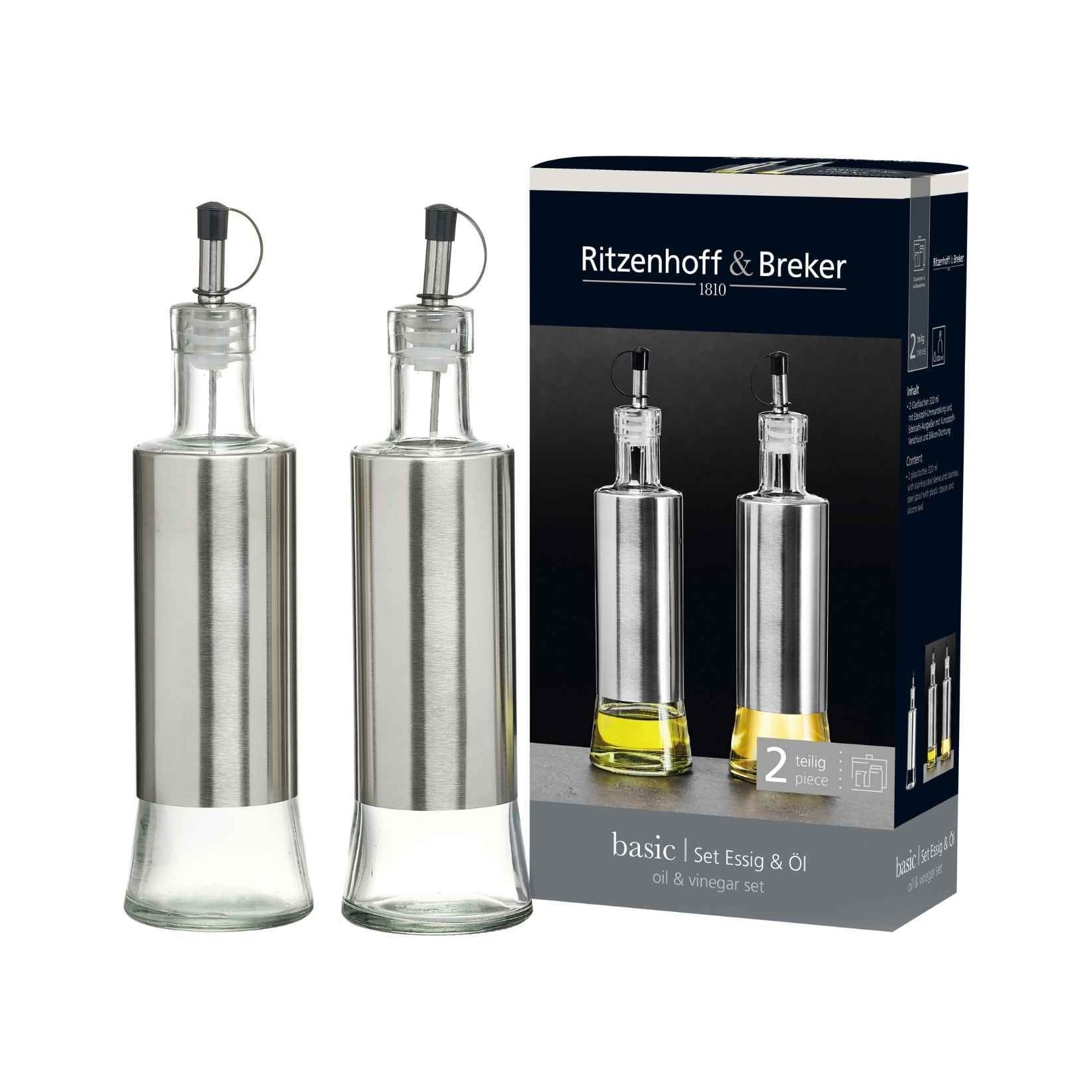 Ritzenhoff & Breker Essig & Öl Flasche Basic 320 ml 2er Set
