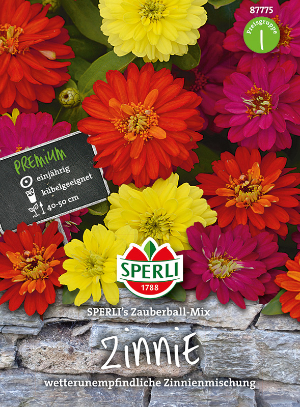 Zinnien Zauberball Mix - Blumensamen - Sperli