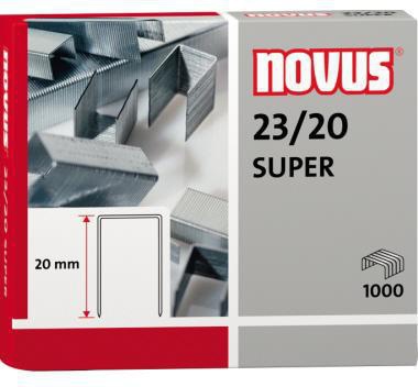 Novus - Heftklammer 23/20 Super Blockhefter Stahl Verzinkt 1.000 St./pack.