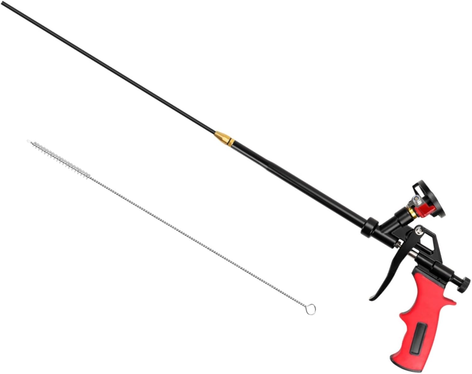 Professionelle 63 Cm Polyurethanschaumpistole Aus Metall, Keine Reinigung Erforderlich, Rot