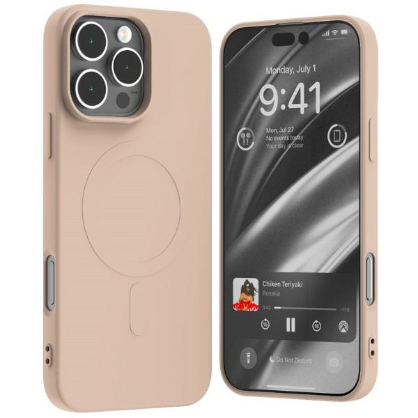Mercury Magsafe Halbsilikon Iphone 16 Pro Max 6,9" Pink Sand