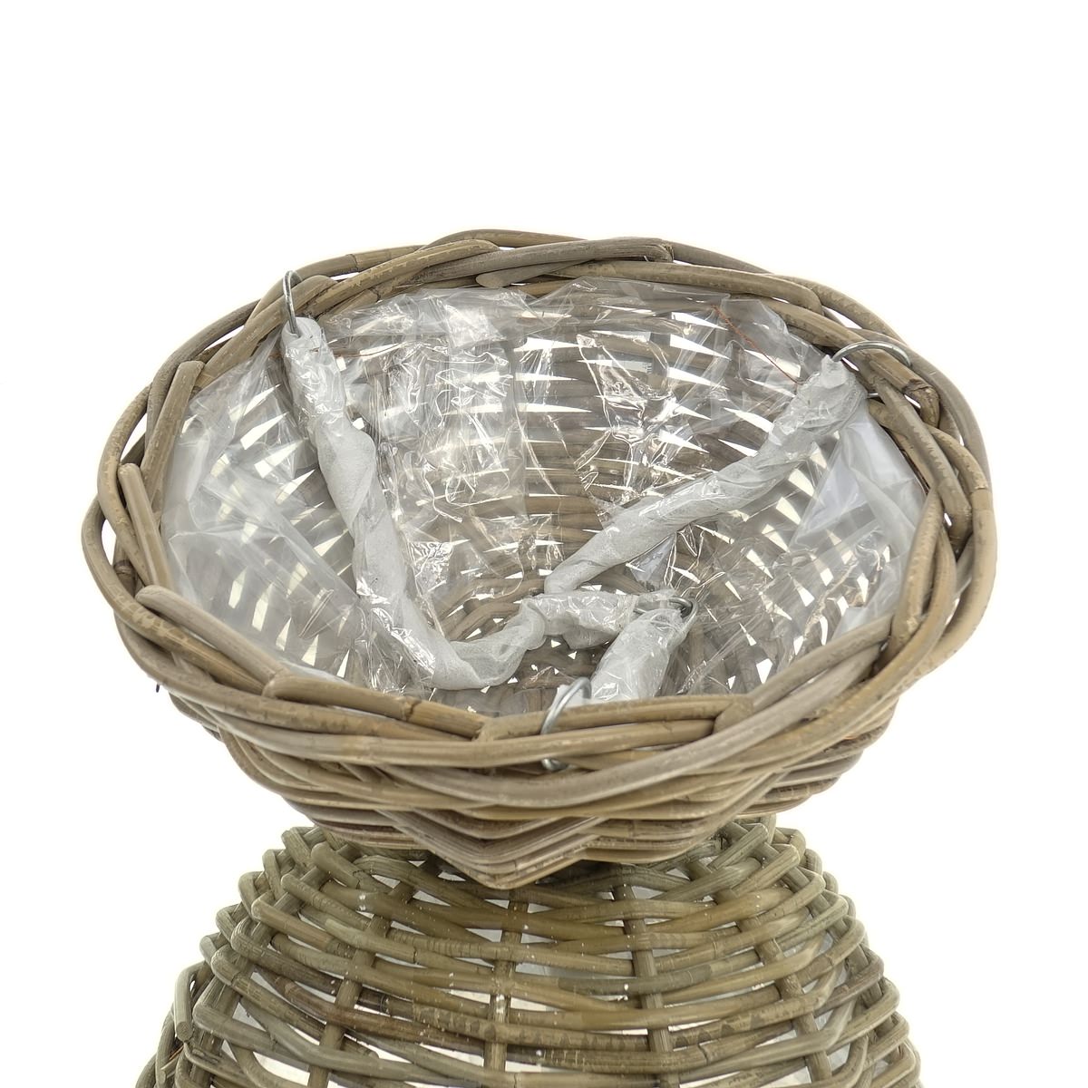 Pflanzampel Rattan Grau D30cm