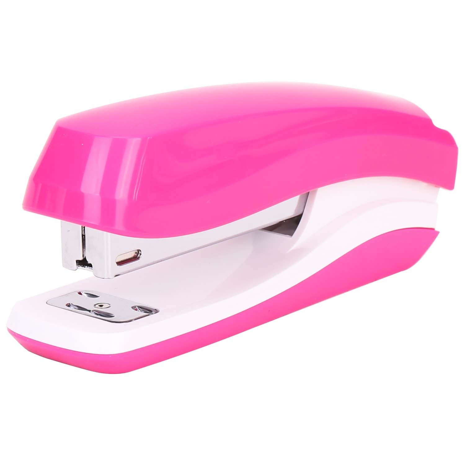 Pinkfarbener Hefter 24, 26/6 25k Rio-serie, Deli