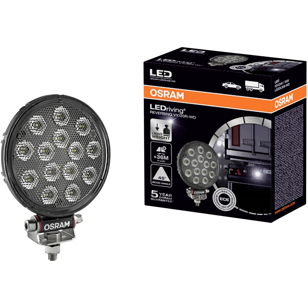 Osram Rückfahrscheinwerfer 12 V, 24 V Ledriving Reversing Vx 120r-wd, Runder Led Rückfahrscheinwerfe