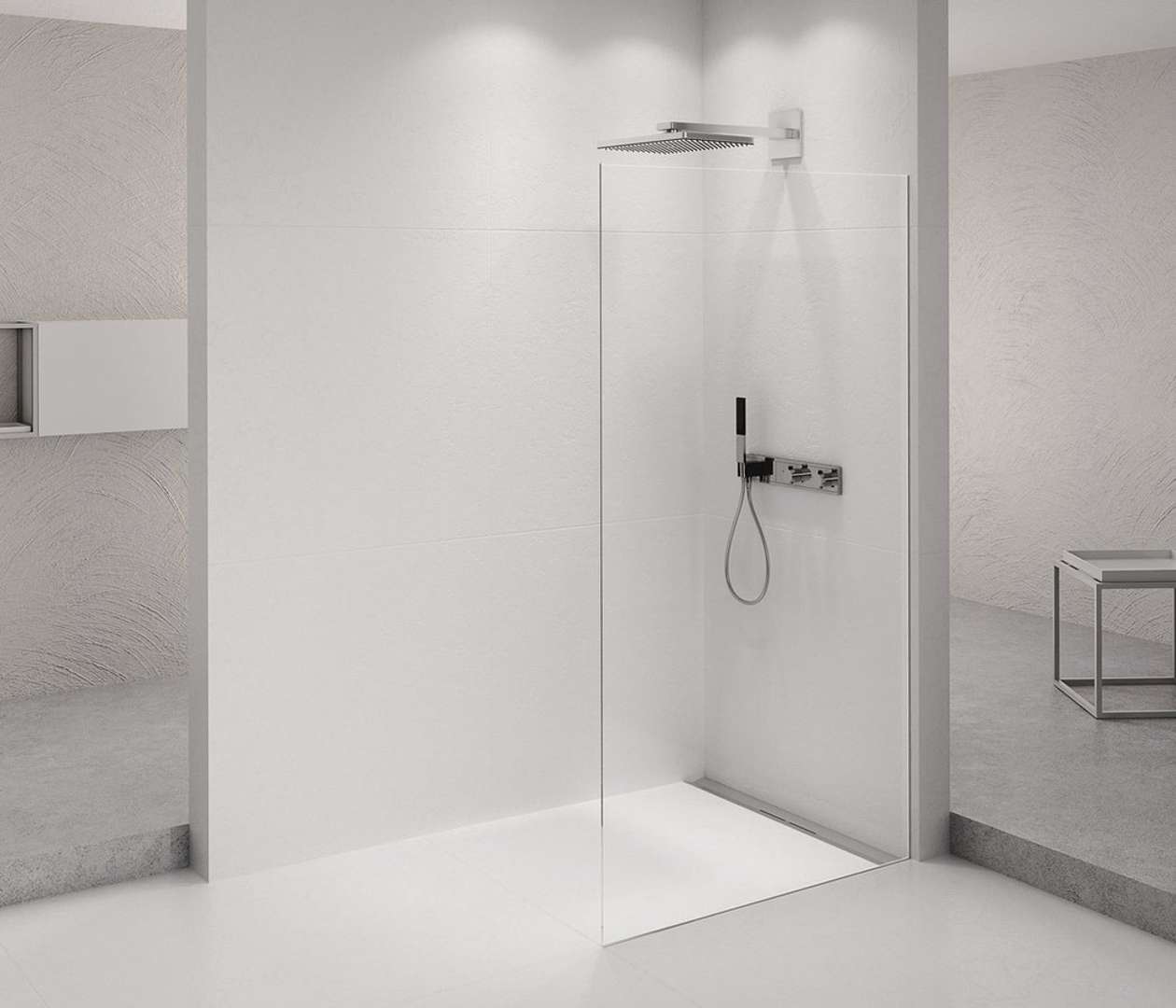 Polysan Architex - Duschwand Walk-in, 76x210 Cm, Chrom/klarglas Axc80cl