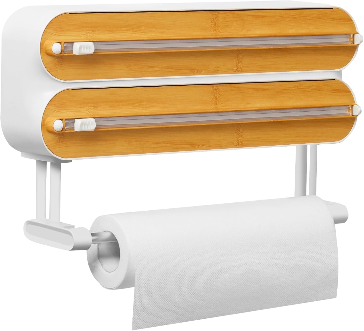 1 Magnetischer, Wandmontierter Spender Für Aluminiumfolie Und Papierhandtücher – Kein Bohren Erforderlich – Edelstahl – Platzsparend Für Die Küche