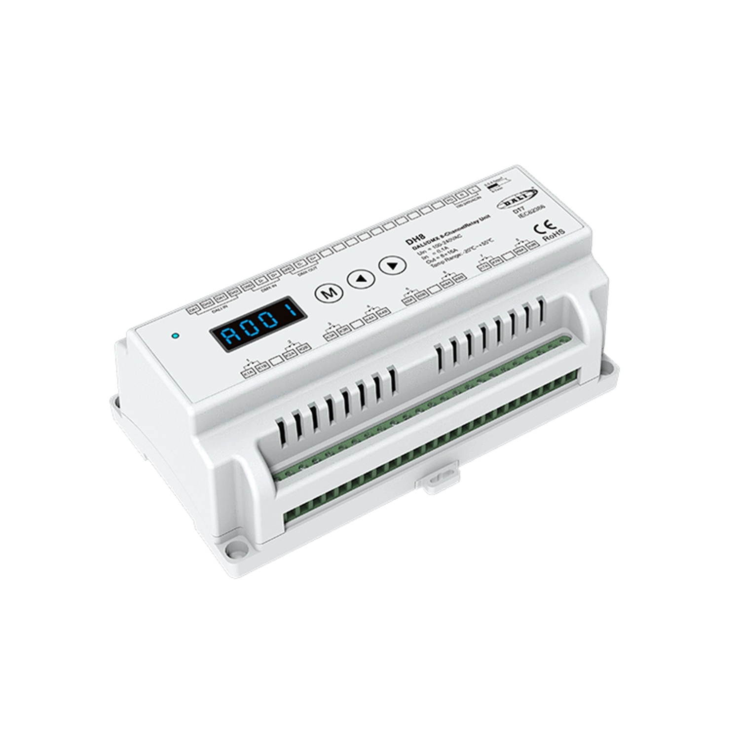 Relaismodul On/off Dali-2 / Dmx 8 Kanäle 16a Skydance Dh8 Für Din-schiene 8