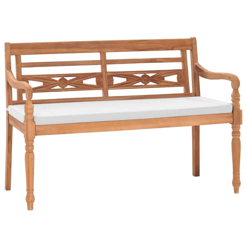 Batavia Gartenbank Mit Polstern 120 Cm Teak