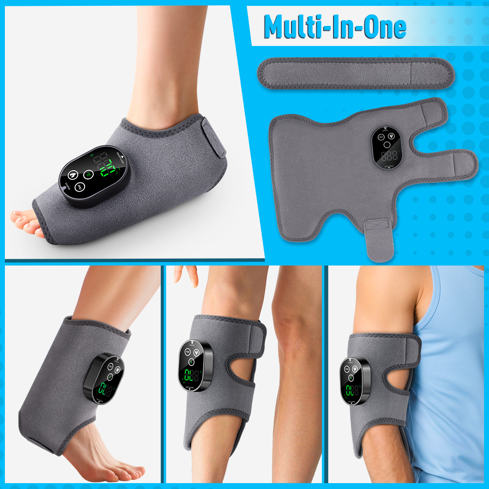 Wiederaufladbares Knöchelmassagegerät (3000 Mah) Mit Heiz-, Vibrations- Und Bandagierungsfunktion Für Knöchel Und Fuß. Ein Multifunktionales Massage- Und Stützgerät, Geeignet Für Knöchel, Fuß, Arm Und