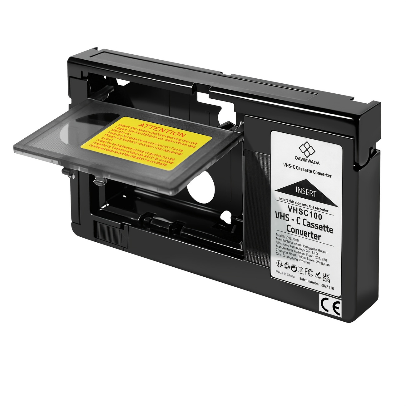 Vhs-c-kassettenadapter, Vhs-c-kassettenumbausatz, Nicht Kompatibel Mit 8-mm-, Hi8- Und Minidv-kassetten.