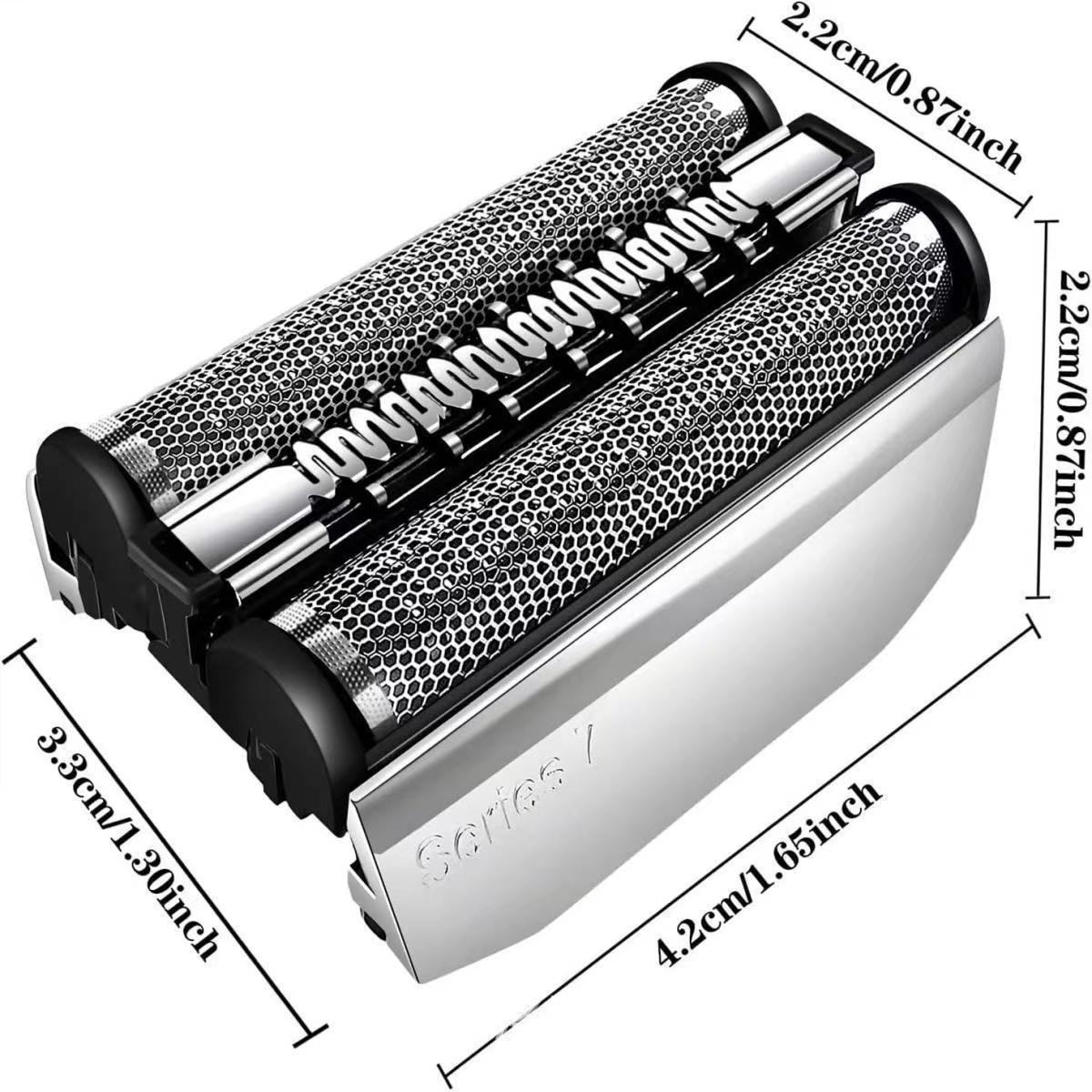 Ersatzscherköpfe (silber) Und Scherfolie Für Ältere Braun-rasierermodelle Der Serien 7, 720, 740, 760cc, 790cc Und 799cc.