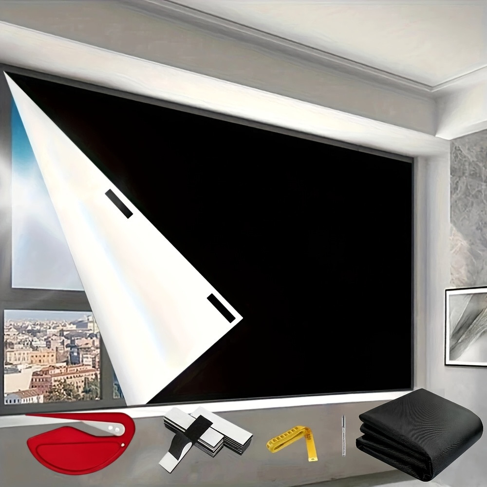210d Verdunkelungsstoff, 150 X 300 Cm. Zum Selberschneiden Von Verdunkelungsvorhängen. Inklusive Klebeband, Cutter, Maßband Und Stift. Ideal Für Zuhause Und Unterwegs.
