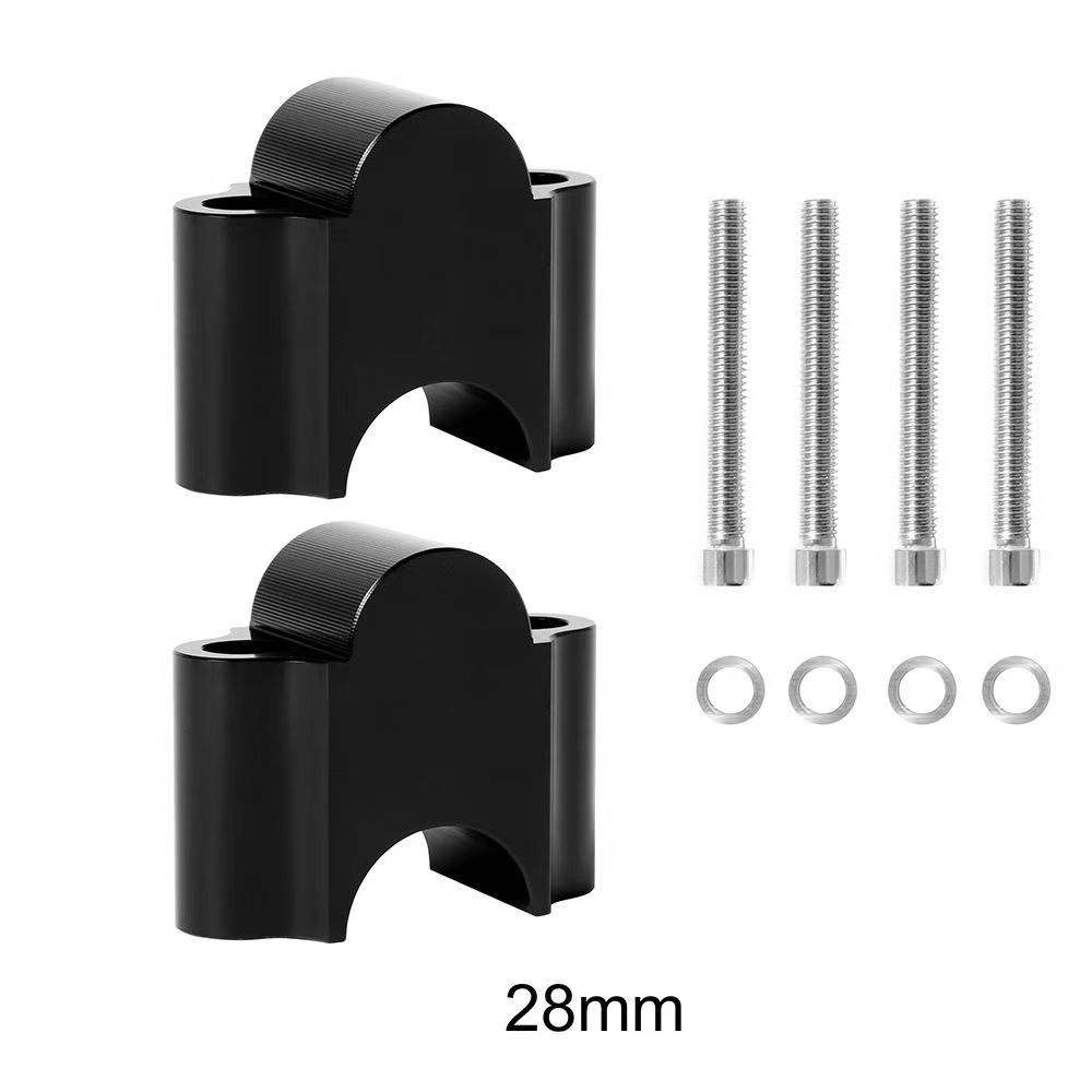 28-mm-lenkererhöhungssatz Aus Aluminiumlegierung, Clip-on-höhenadapterpads, Passend Für 28-mm-lenker, Geeignet Für Motorräder Und Atvs, Inklusive Montagematerial.