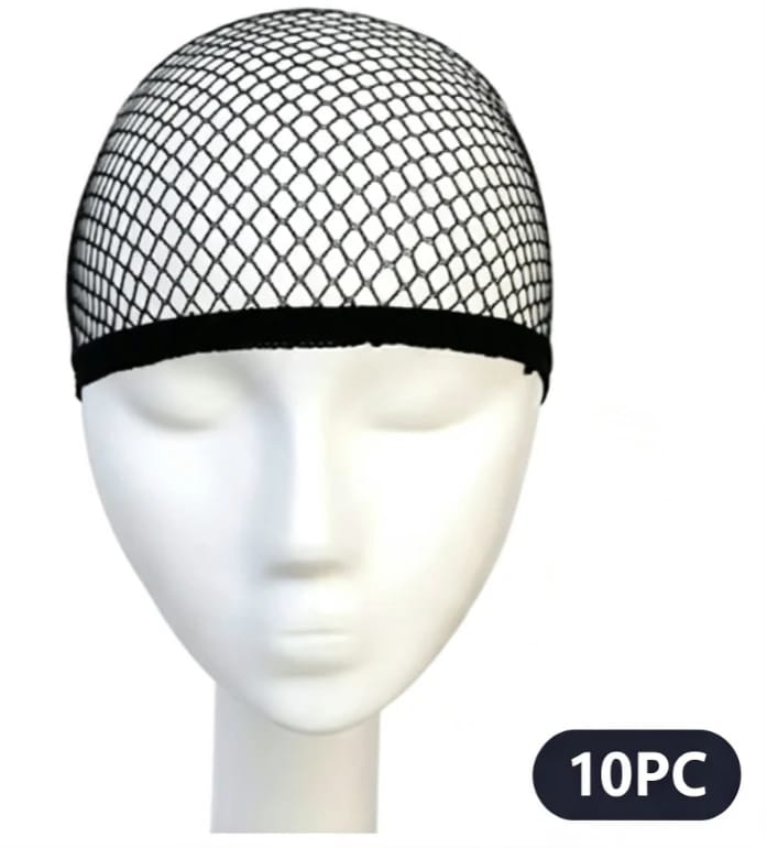 Perückennetz - Perückenhaube - Schwarz (10er-packung)