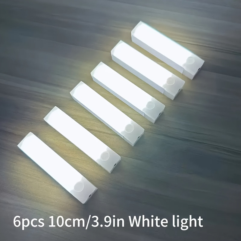 Wiederaufladbare Led-schrankleuchte Mit Bewegungsmelder Über Usb, Magnetische Unterbauleuchte, Erhältlich In Weiß- Und Warmweiß, Geeignet Für Küchen, Schlafzimmer, Schränke, Treppenhäuser Und Andere O
