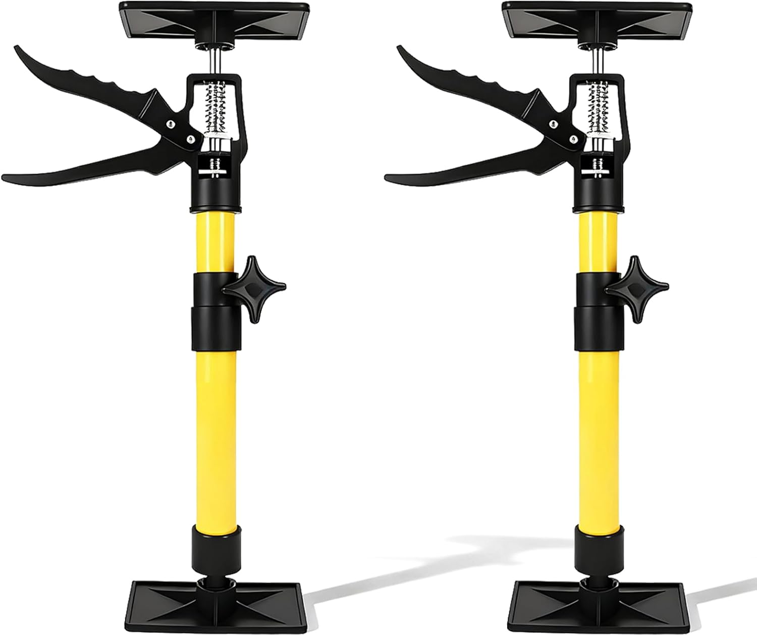 Gelbe Teleskopstütze 30-59 Cm – Verstellbar, 360° Drehbar, Schnellverschluss, 40 Kg (2er-set)