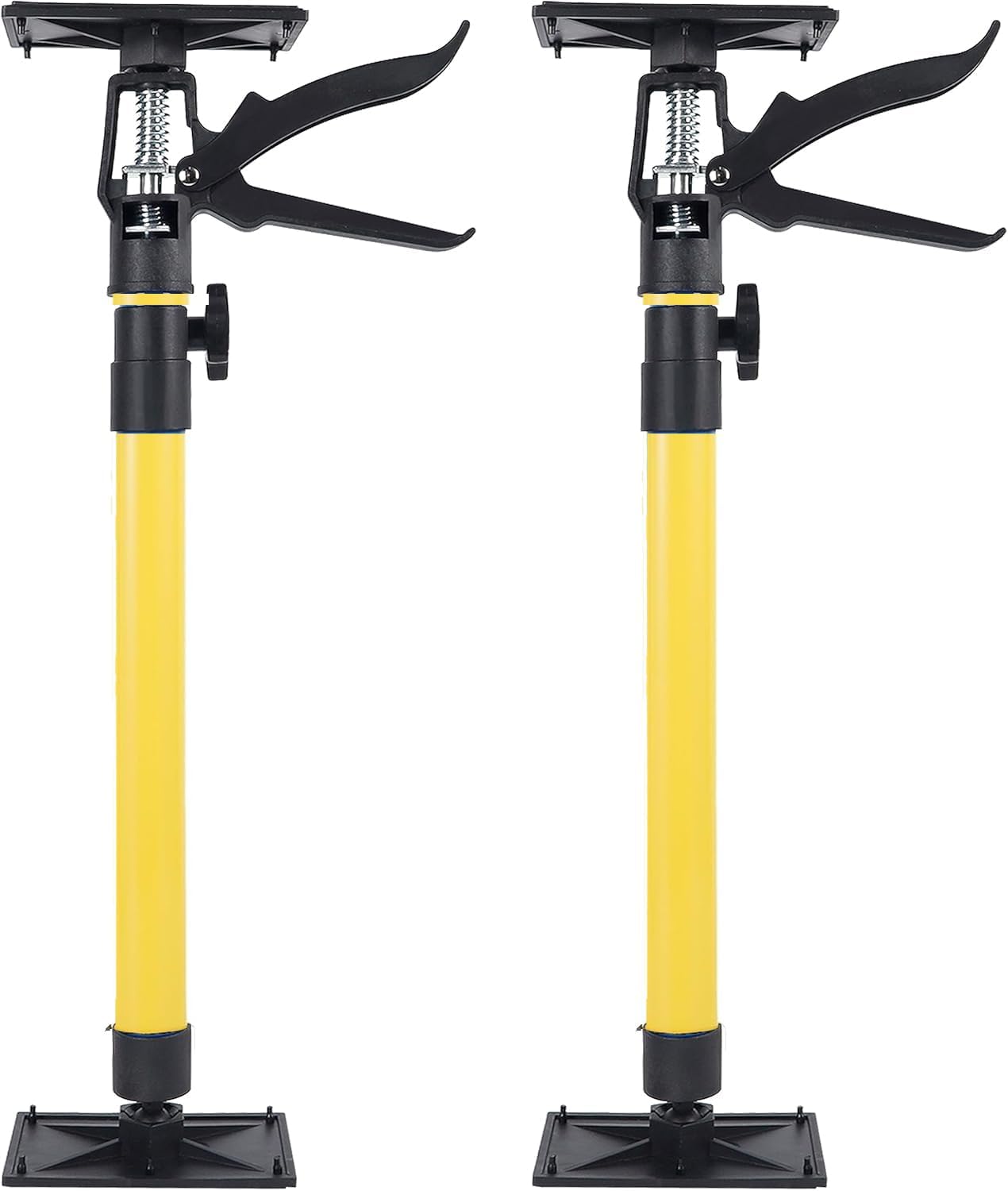 Gelbe Teleskopstütze 50-115 Cm Mit Metallgriff – Verstellbar, 360° Drehbar, Schnellverschluss, 40 Kg (2er-set)