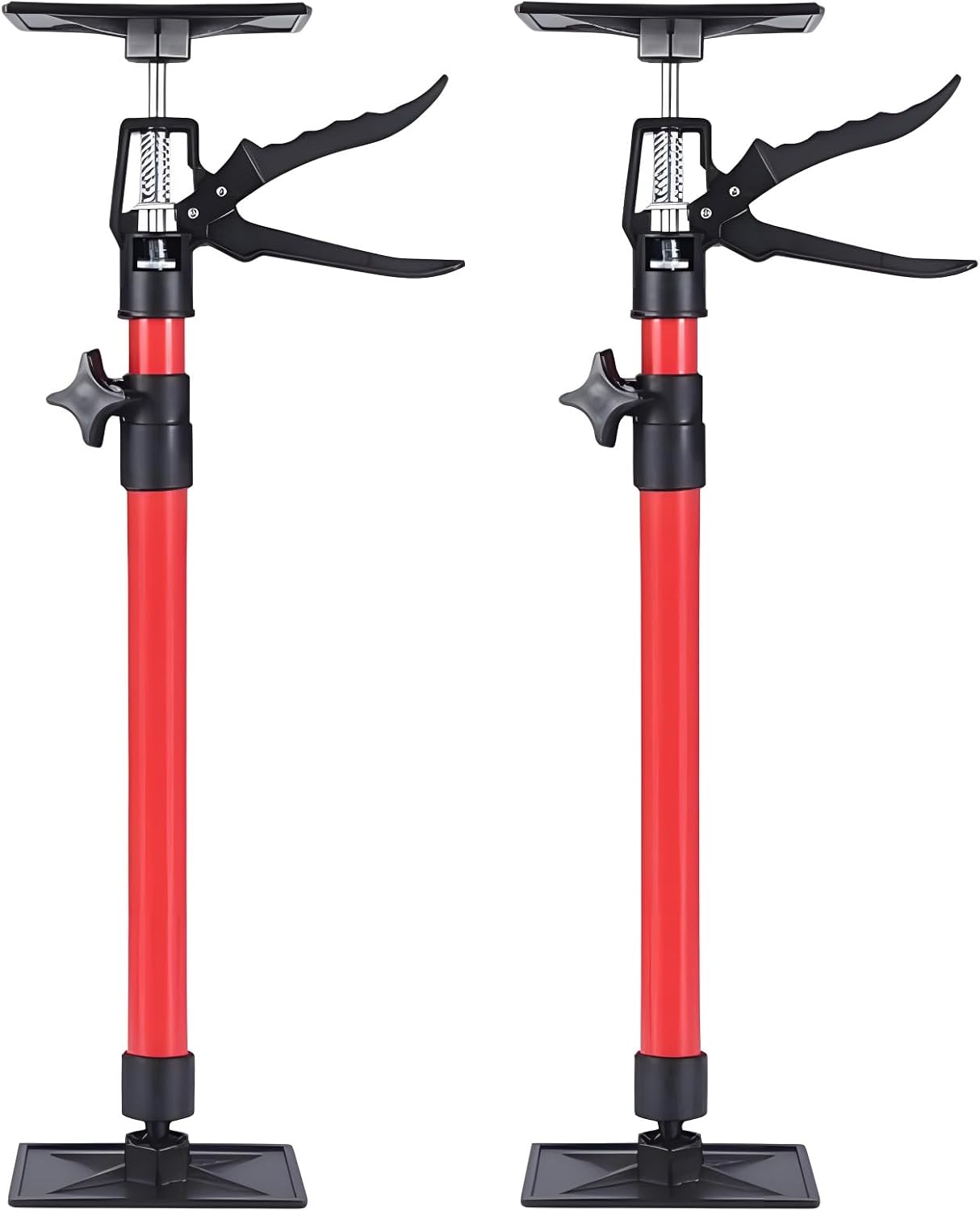 Rote Teleskopstütze 30-59 Cm – Verstellbar, 360° Drehbar, Schnellverschluss, 40 Kg (2er-set)