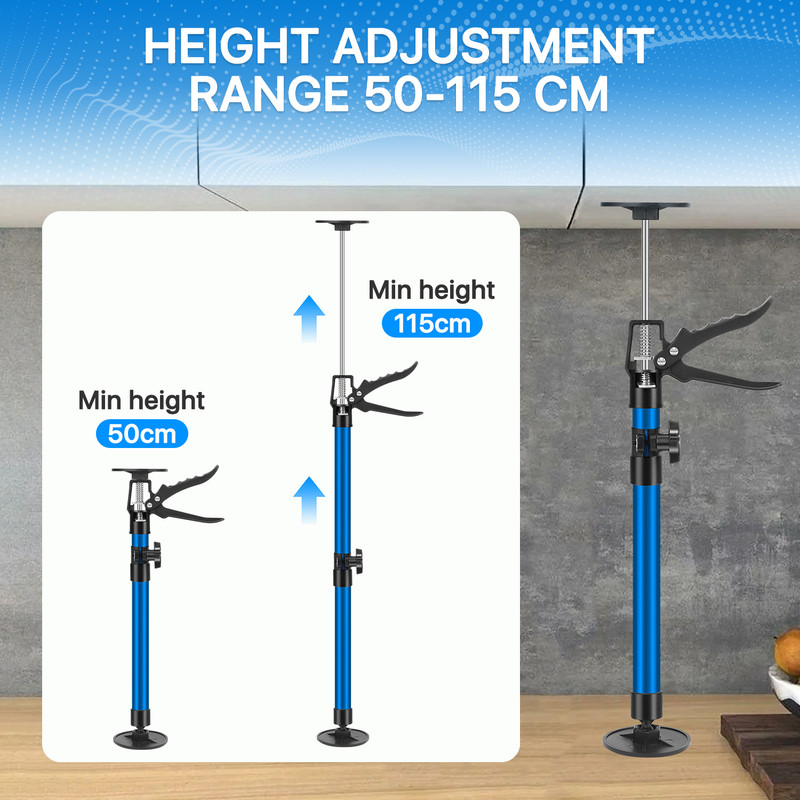 Blauer Teleskoppropeller 50-115 Cm – Verstellbar, 360° Drehbar, Schnellverschluss, 20 Kg (1 Stück)