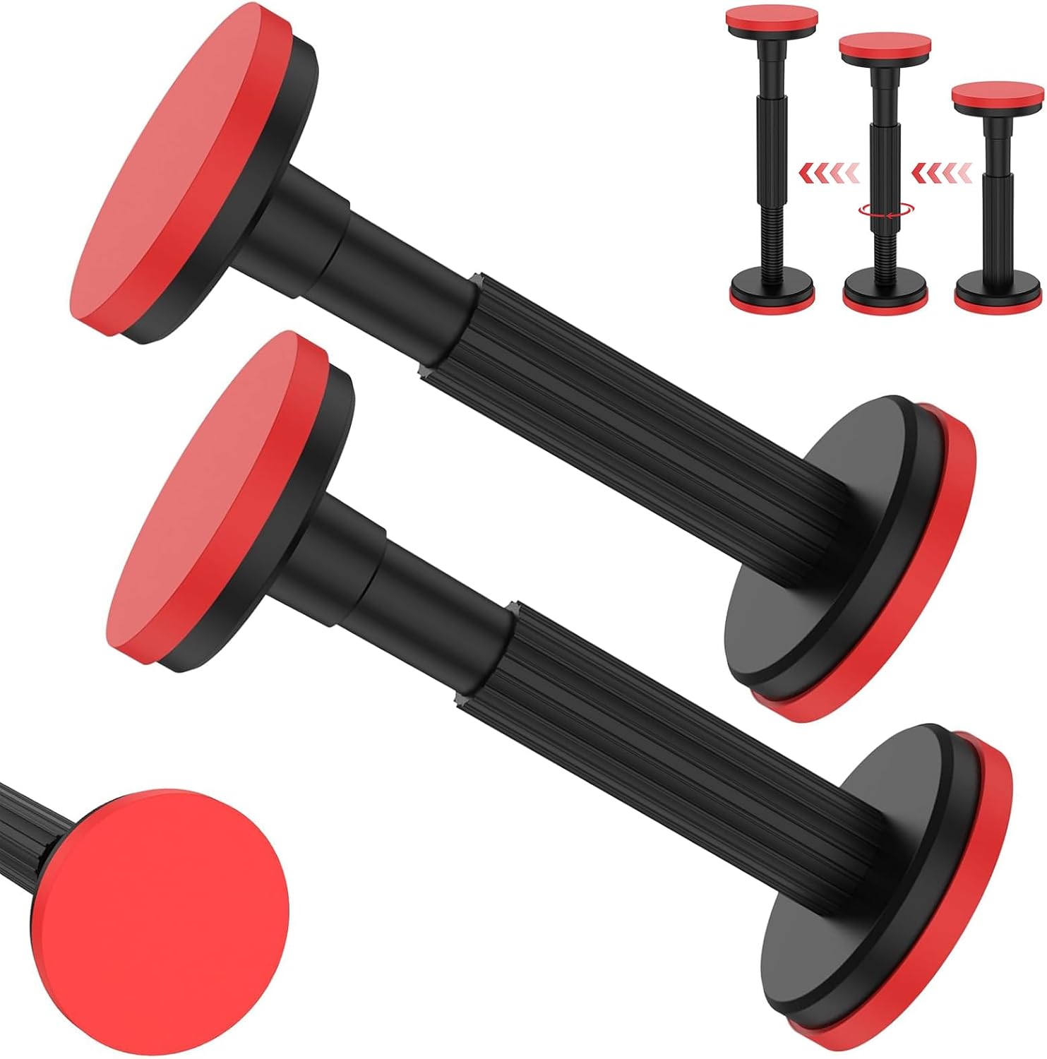 Set Mit 2 Verstellbaren Teleskop-stützstangen (18-45 Cm) - Tragkraft 200 Kg - Montagehalterungen Für Sofas, Waschbecken, Wandschränke, Badezimmerschränke
