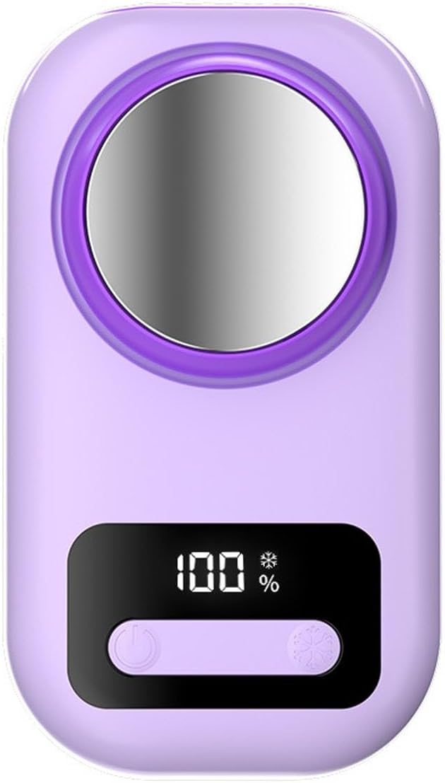 Tragbarer Ventilator Mit Eiskühler, 100 Geschwindigkeitsstufen, Usb-aufladbar, 4000-mah-akku, Mit Led-anzeige – Kann Um Den Hals Oder Am Gürtel Getragen Werden, Ideal Für Reisen, Outdoor-aktivitäten U