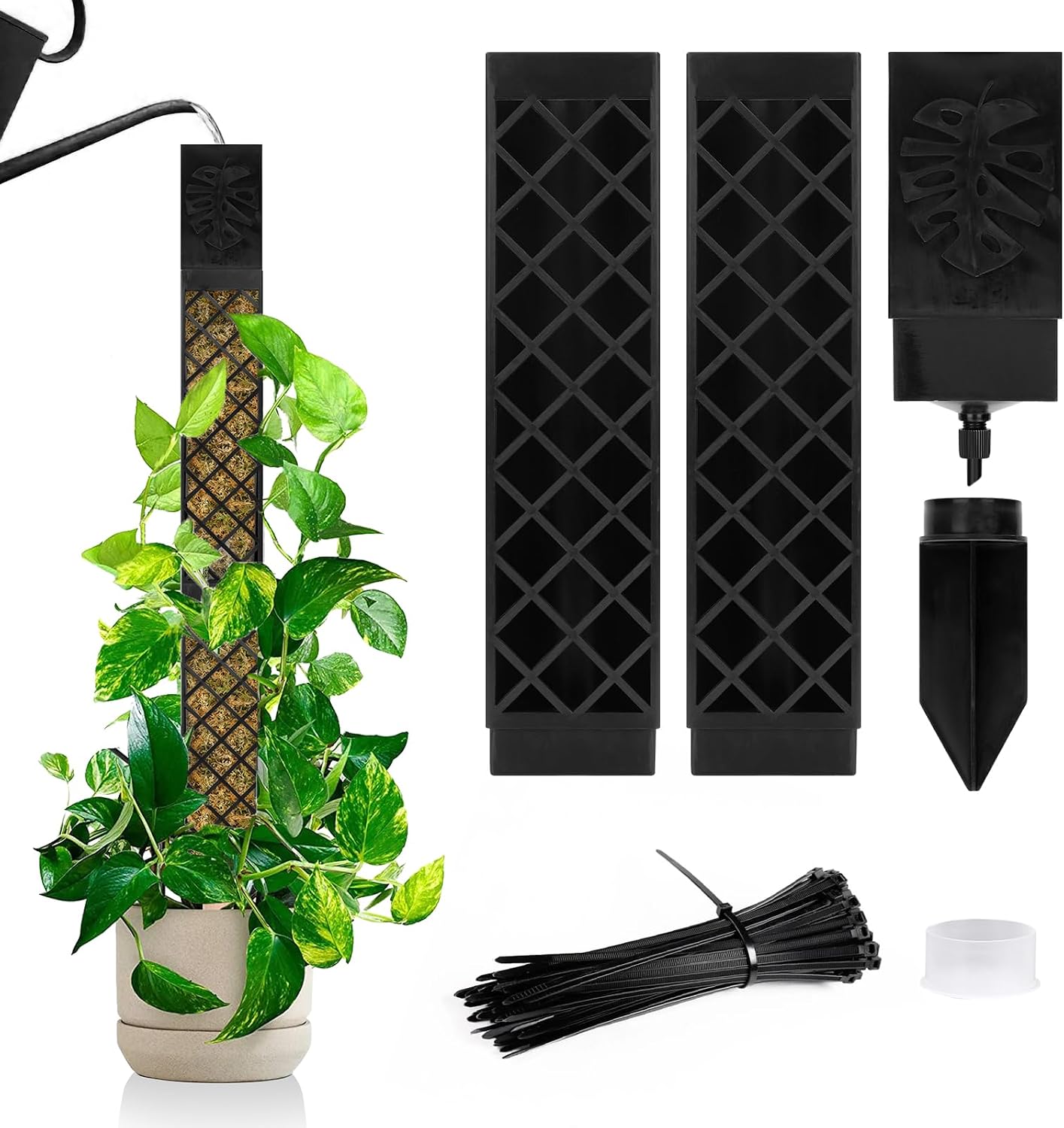 Kletterpflanzenstütze, 2x25cm Monstera-stütze Für Zimmerpflanzen, Selbstbewässernde Stängel, Kunststoff-verlängerungsstab, Stütze Für Sphagnummoos Und Kokosfaser-kletterpflanzen