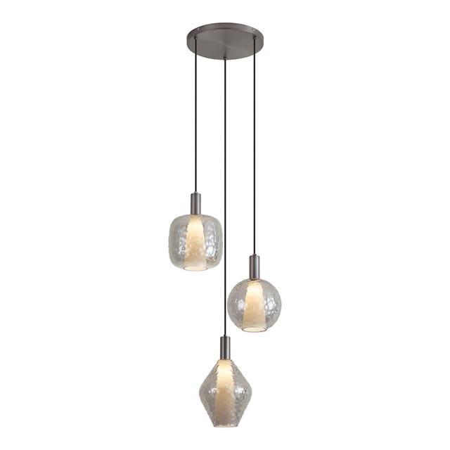 Qazqa Design-pendelleuchte Gunmetal 3-flammig - Ard