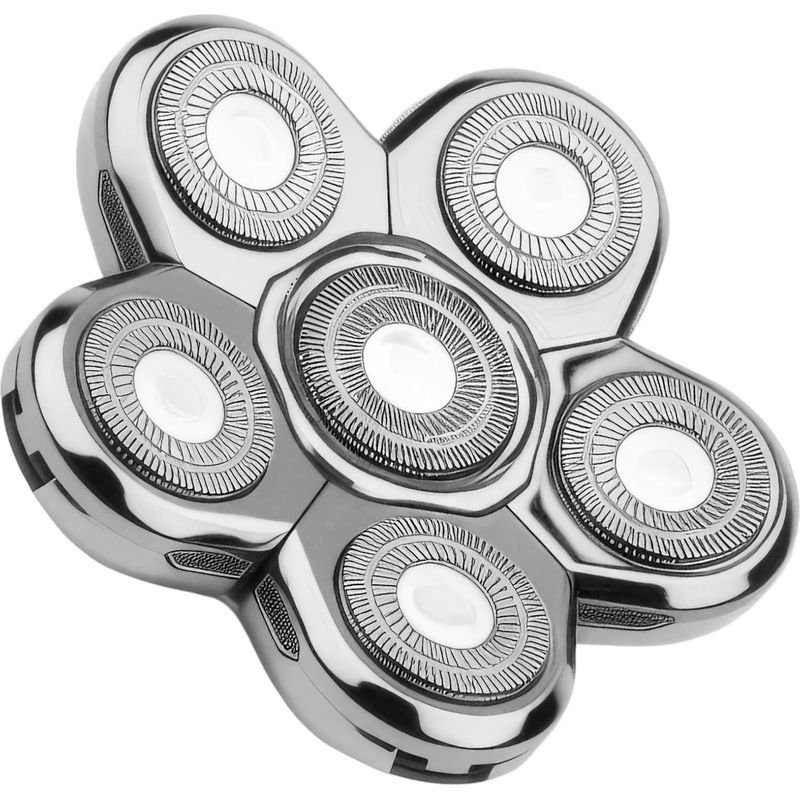 1 Rasierkopf, Klingen Aus Edelstahl, 75 Mm Durchmesser, 6d-flexibles Design, Für Die Kopfhaartrimmerung Von Männern.