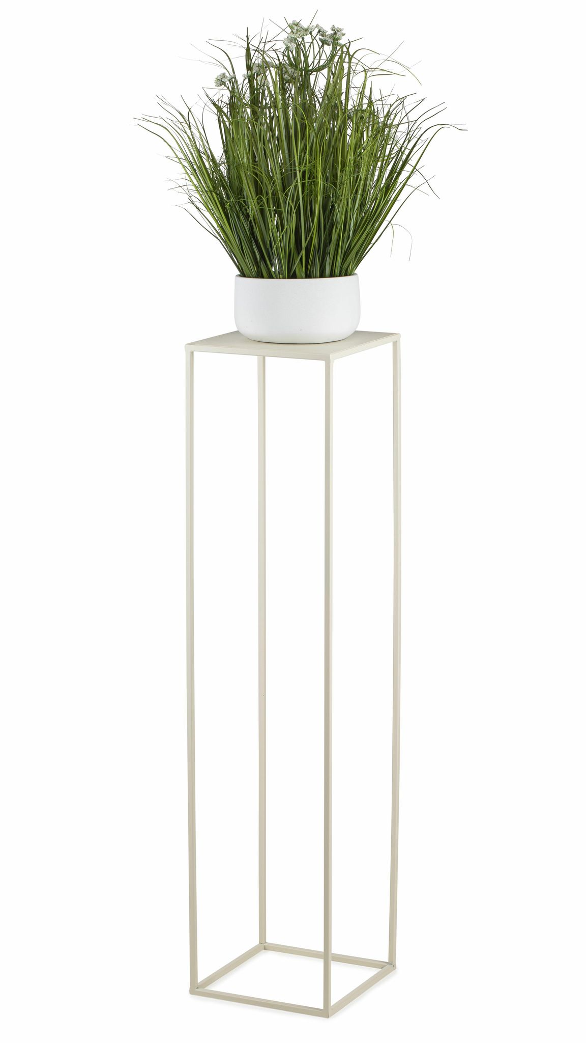 Stehender Blumenständer In Creme, 100 Cm