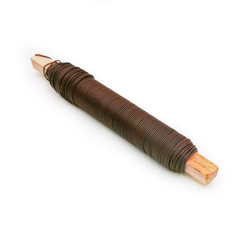 Blumendraht Auf Einem Rundstab – Braun – 0,7 Mm
