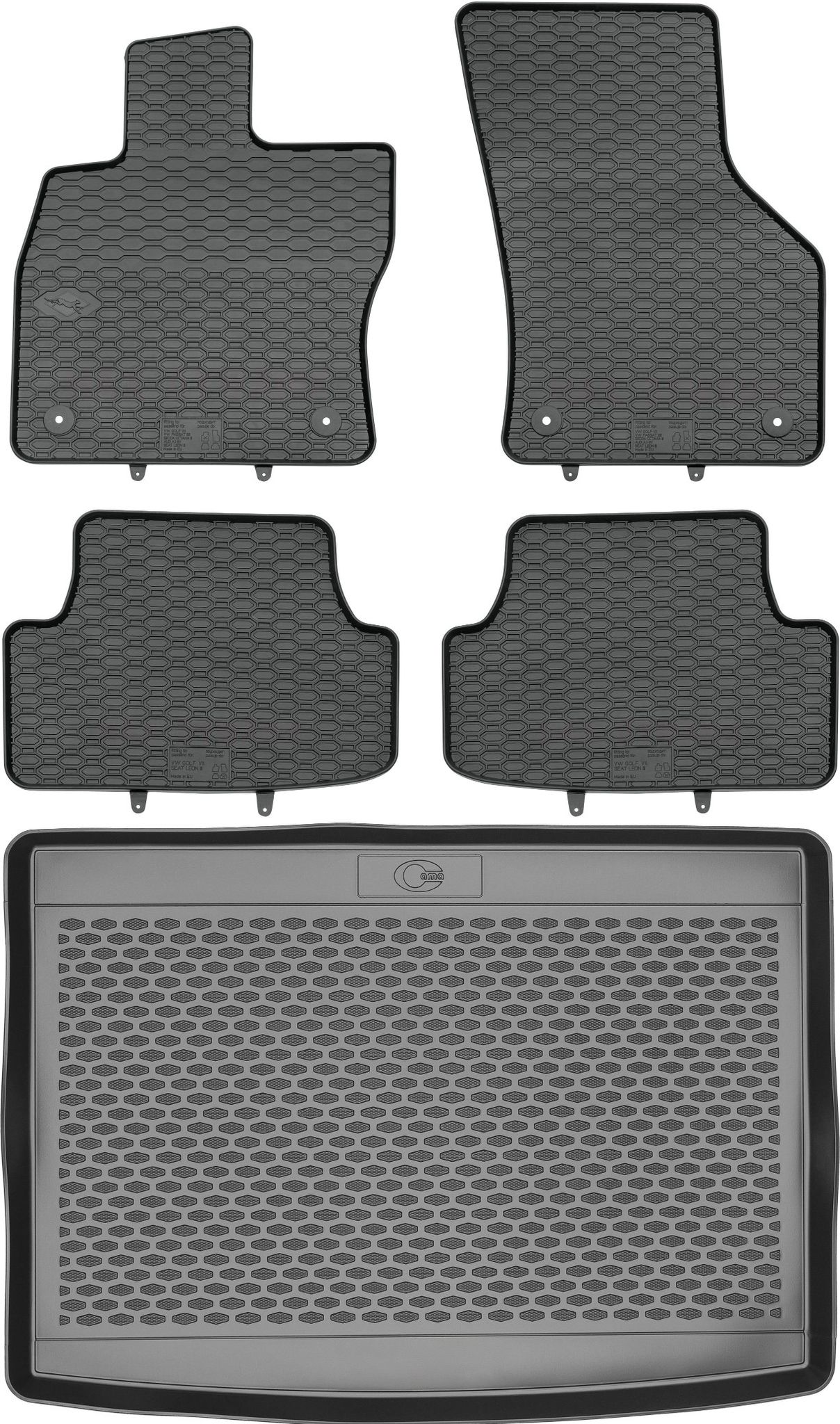 Volkswagen Golf Vii Schrägheck Ab 2020 Set - Gummifußmatten + Kofferraummatte