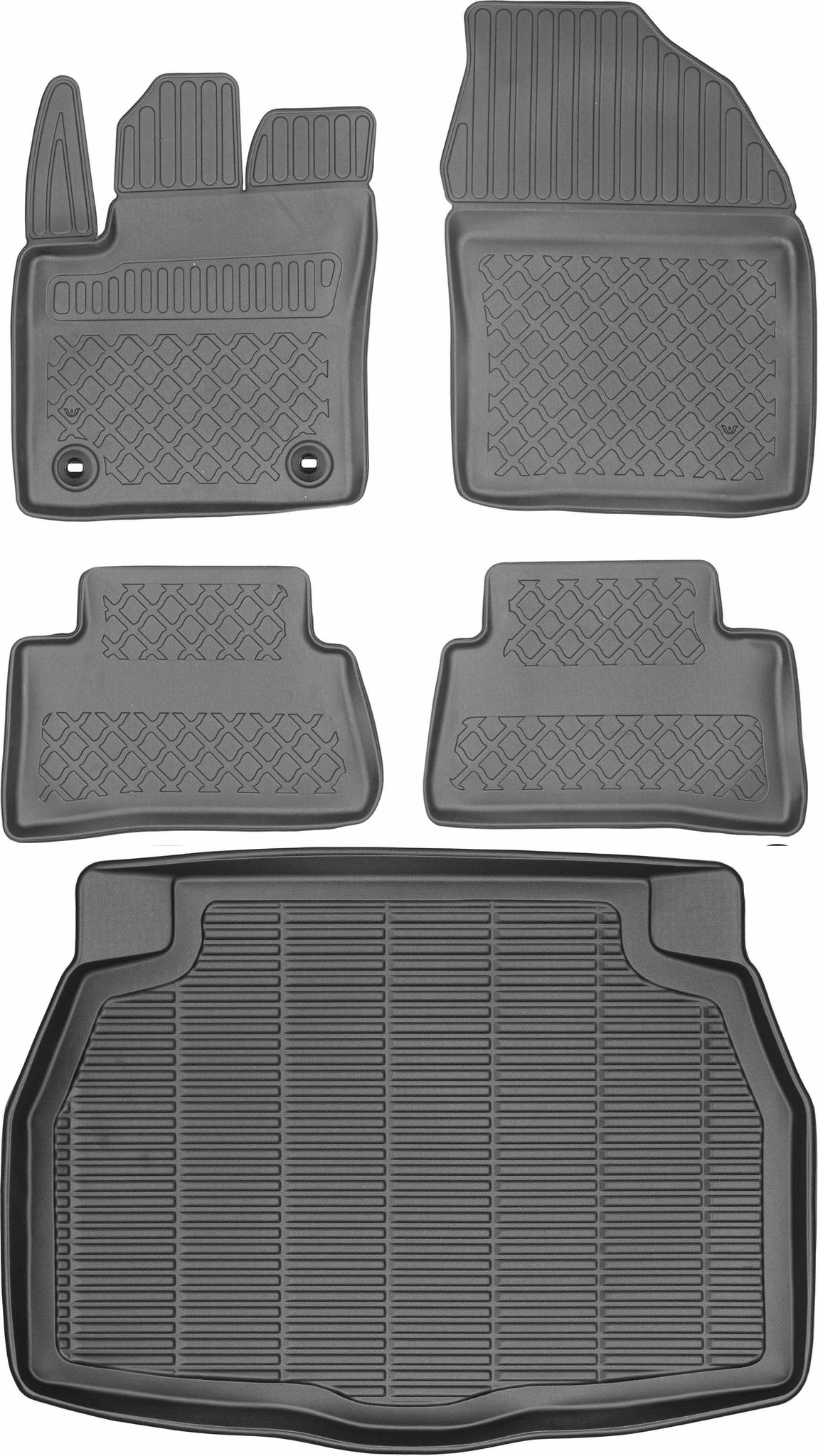 Toyota C-hr Crossover Ab 2016 Set - Automatten + Kofferraummatte