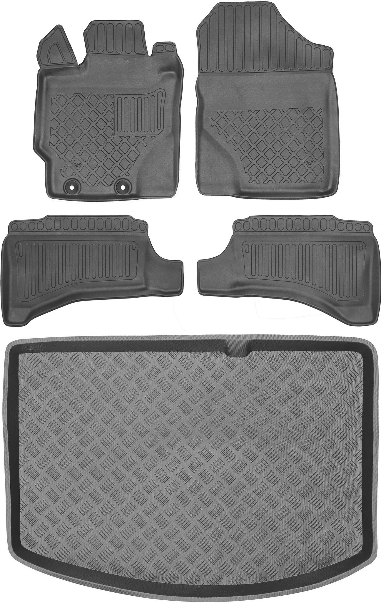 Toyota Yaris Iii Schrägheck (2014–2019) – Set – Fußmatten + Kofferraummatte
