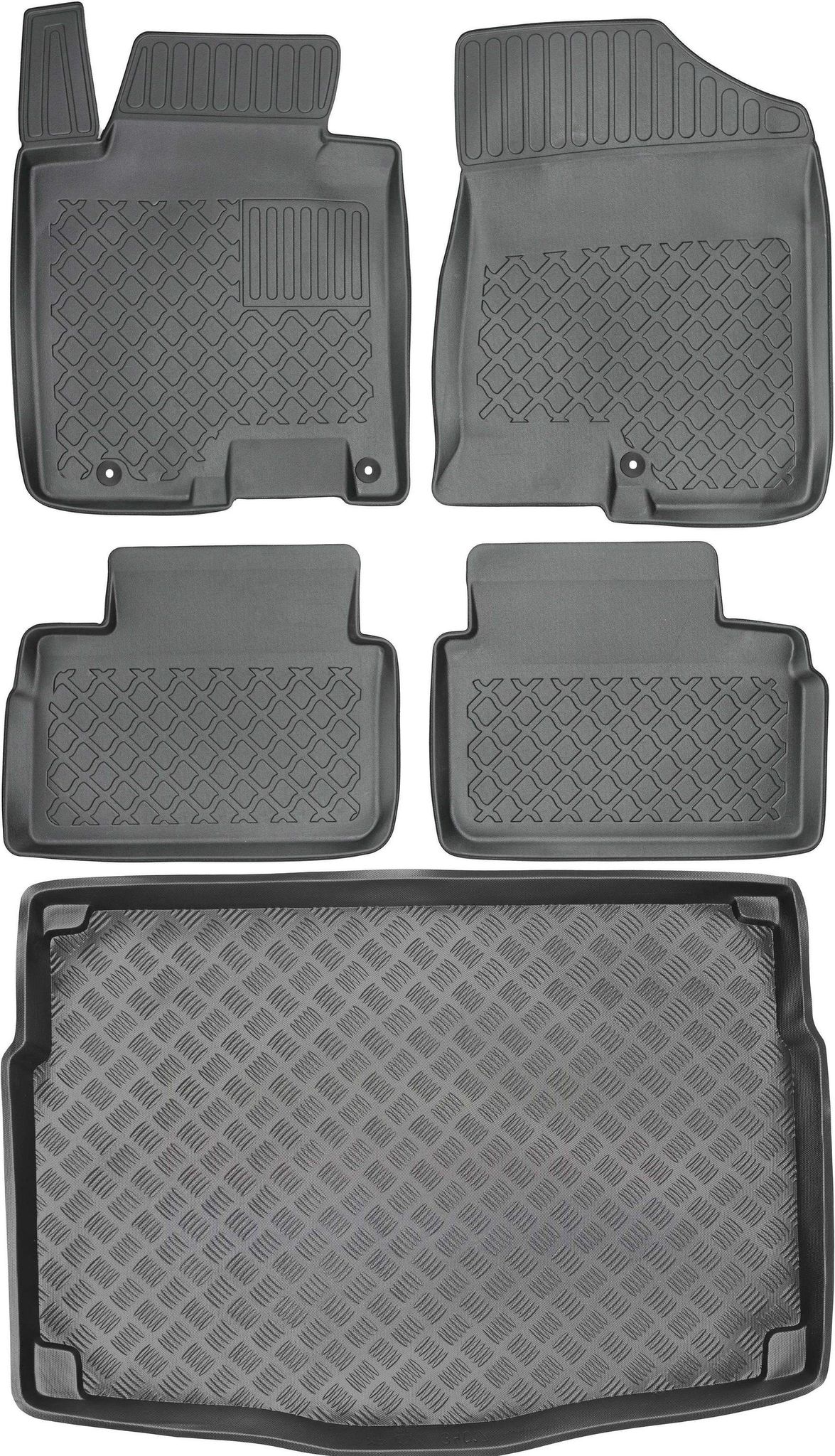 Kia Ceed Ii Schrägheck (2012–2017) – Set: Fußmatten + Kofferraummatte