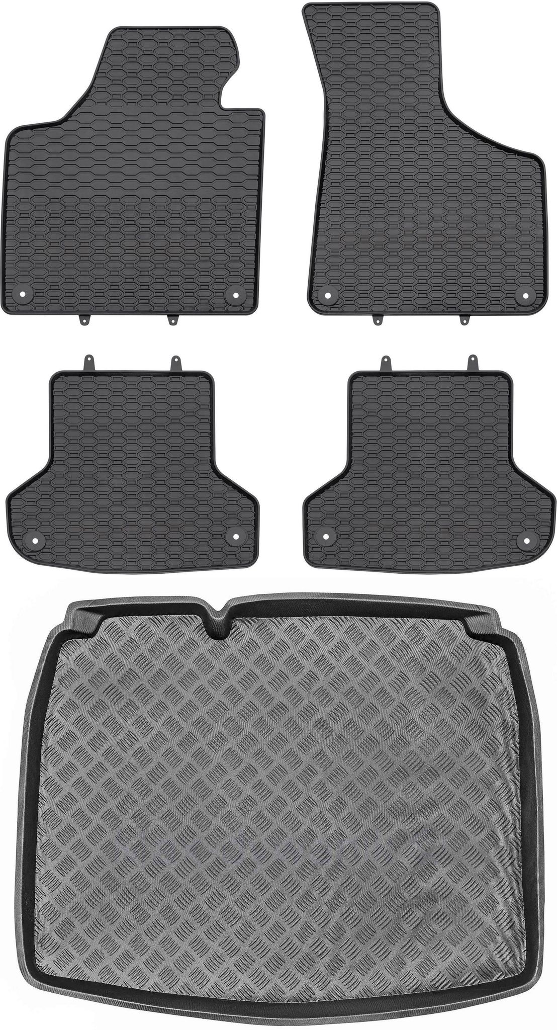 Audi A3 8p Schrägheck (2003–2012) – Set: Gummifußmatten + Kofferraummatte