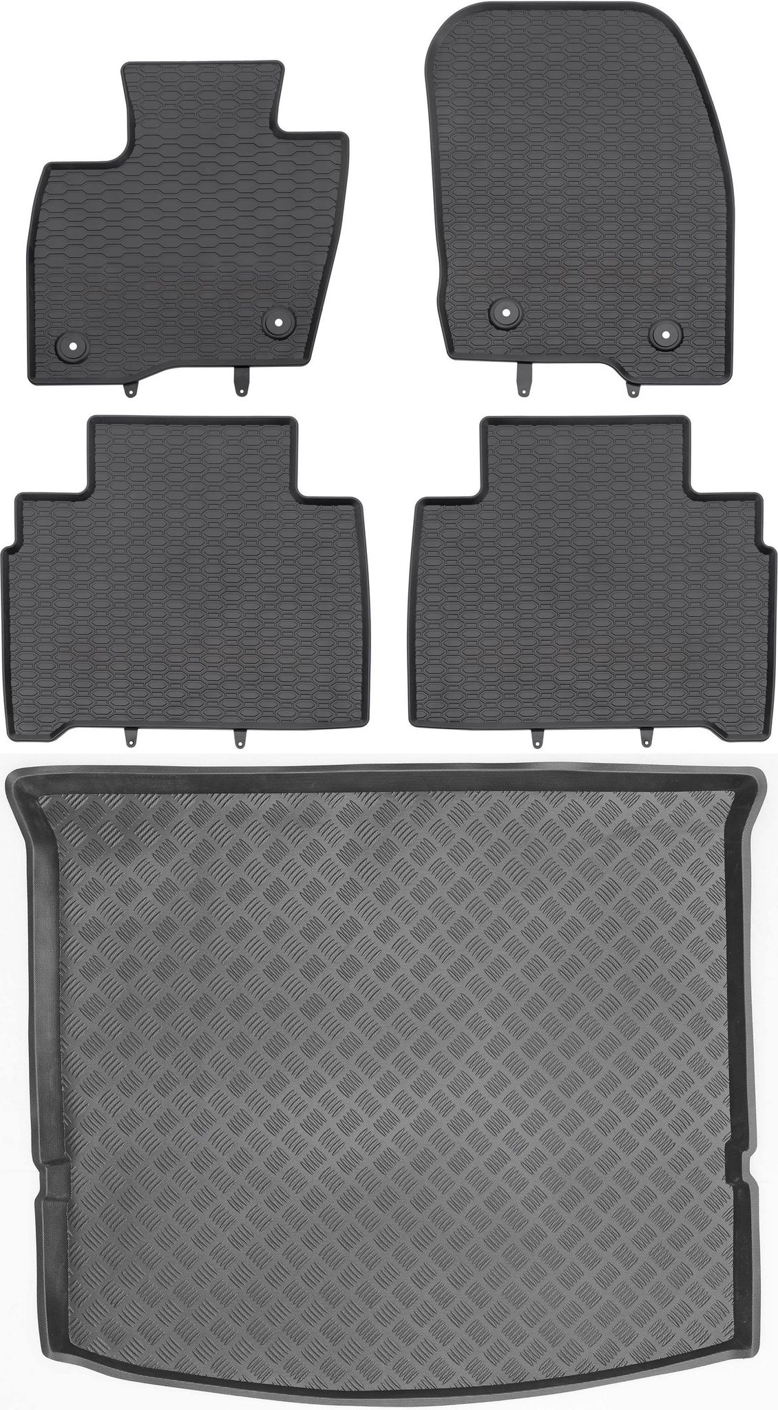 Ford S-max Ii Minivan (2014–2019) – Set: Gummifußmatten + Kofferraummatte