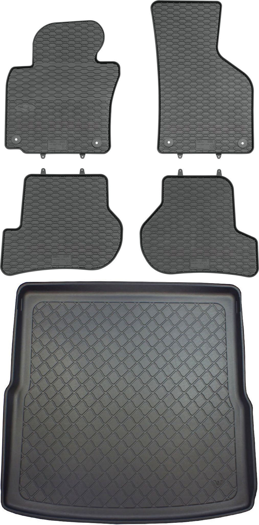 Volkswagen Golf V 1k Kombi Von 06.2007-2009 Set - Gummifußmatten + Kofferraummatte