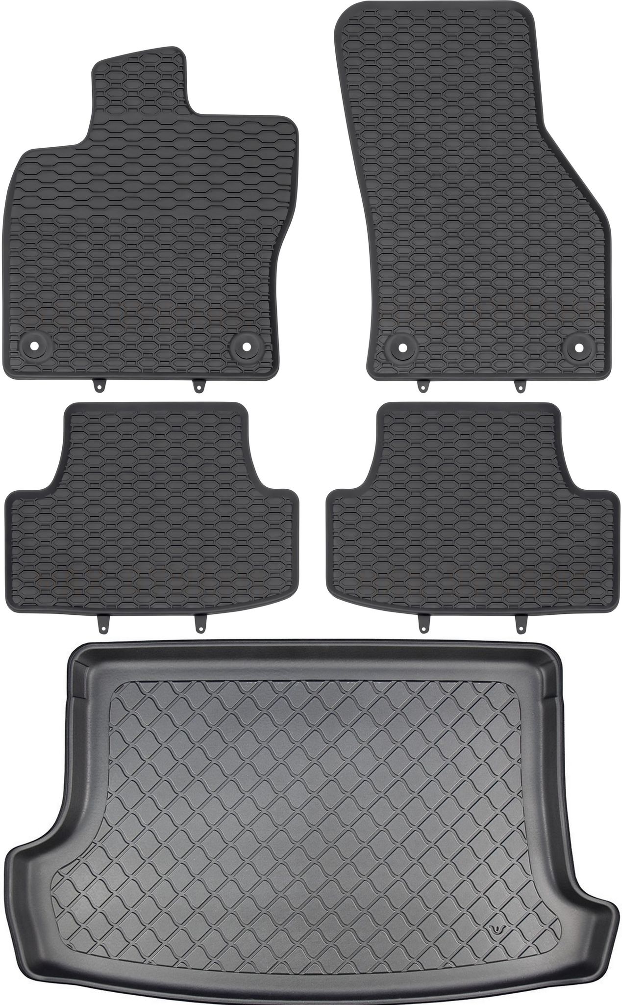 Volkswagen T-roc Suv Ab 12/2017 Set - Gummifußmatten + Kofferraummatte