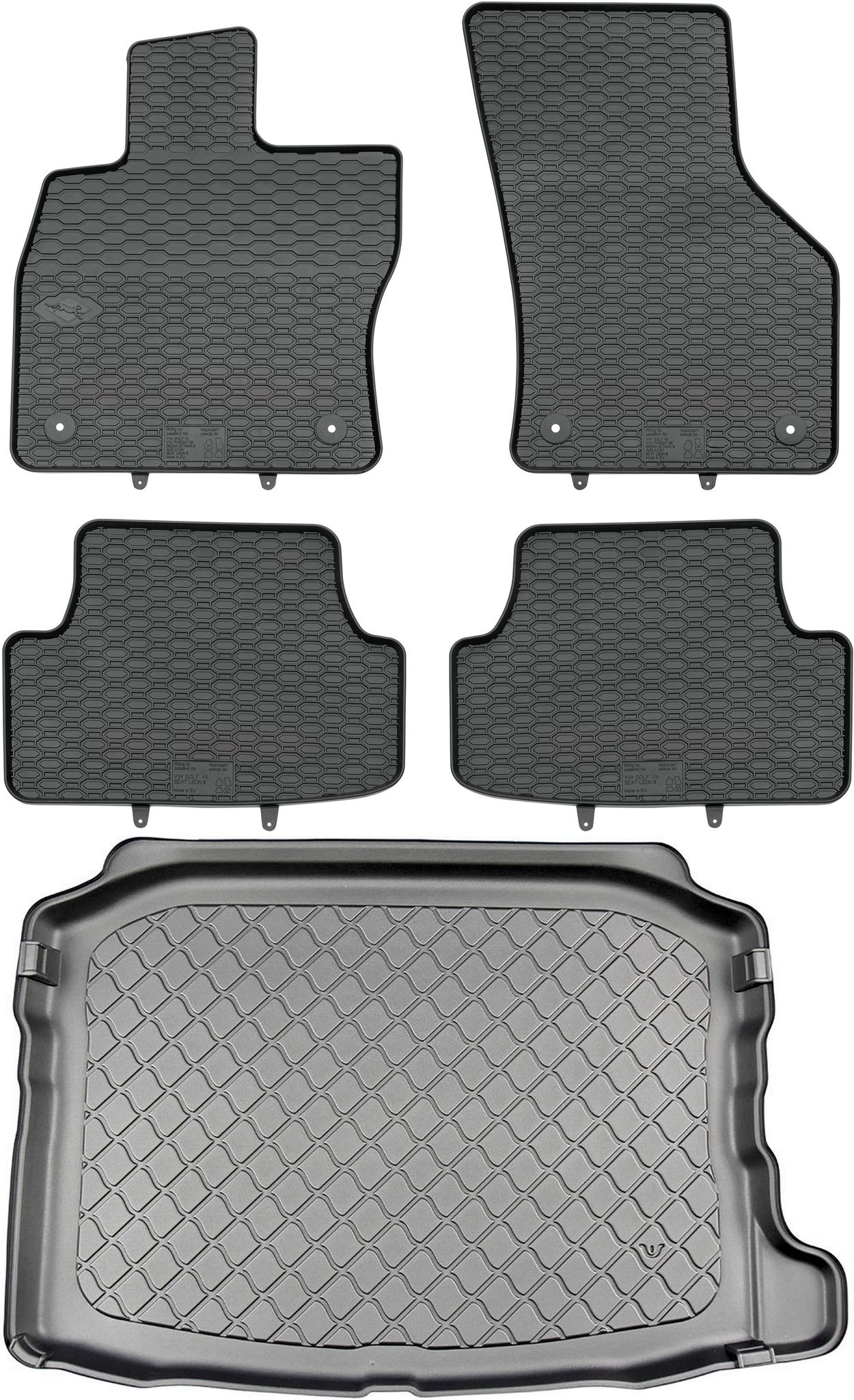 Seat Leon Iv Kl Schrägheck Ab März 2020 Set – Gummifußmatten + Kofferraummatte