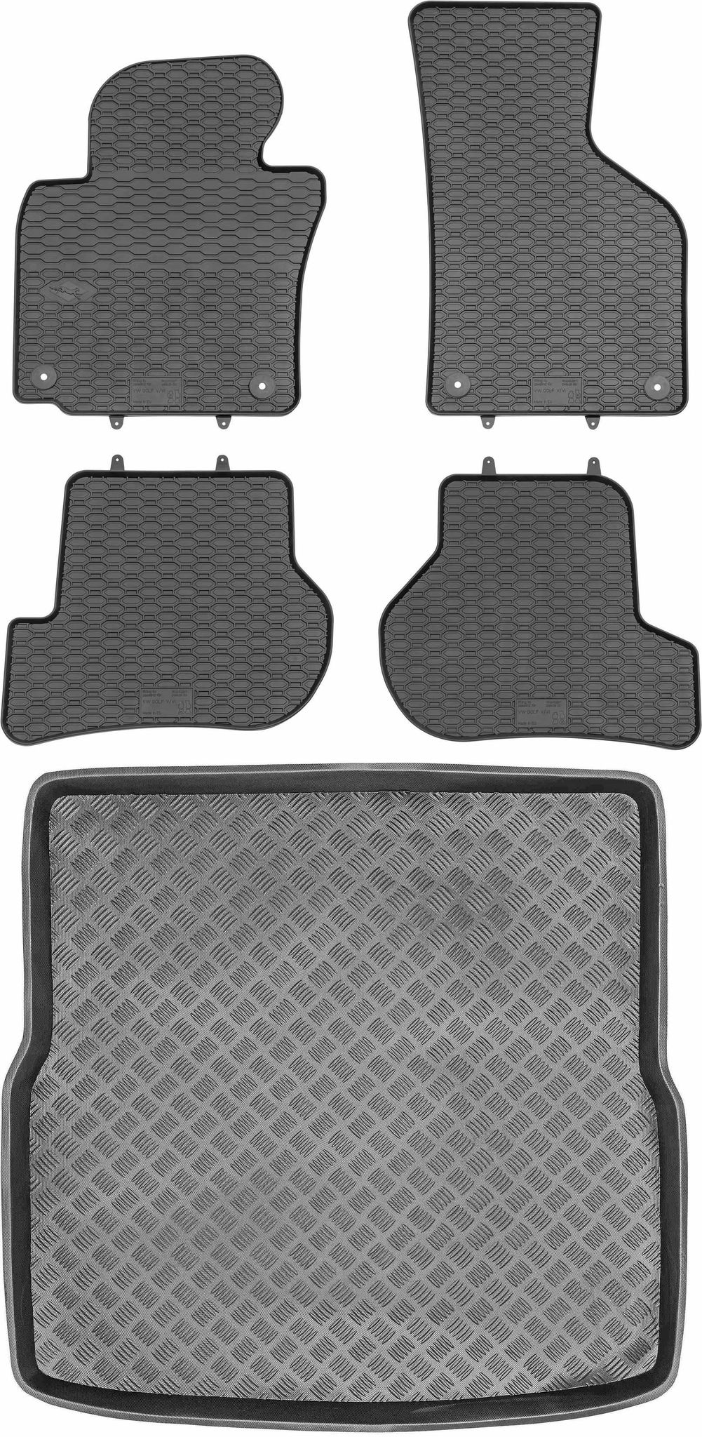 Volkswagen Golf Vi Kombi Von 2008–2012 Set – Gummi-automatten + Kofferraummatte