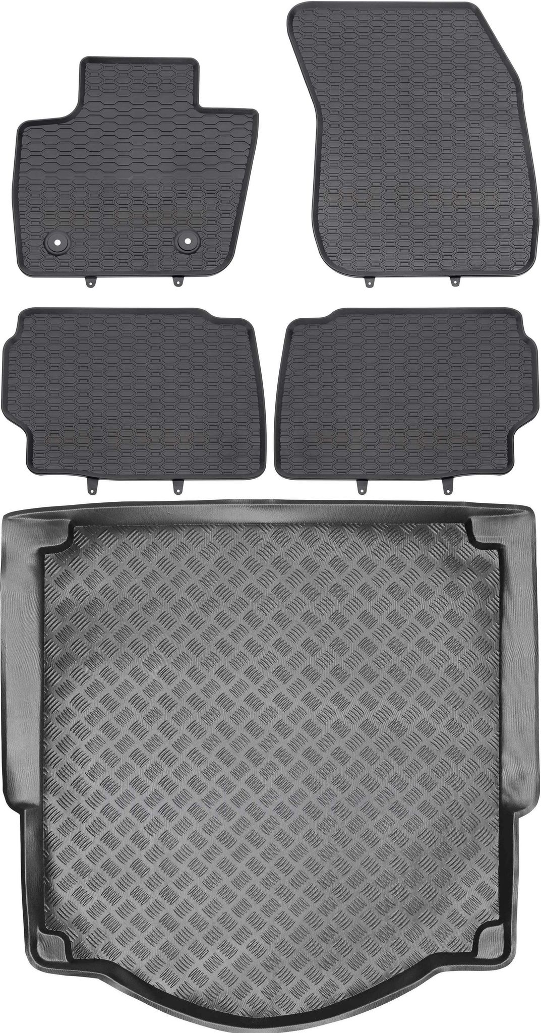 Ford Mondeo V Kombi (2014–2022) – Set: Gummifußmatten + Kofferraummatte
