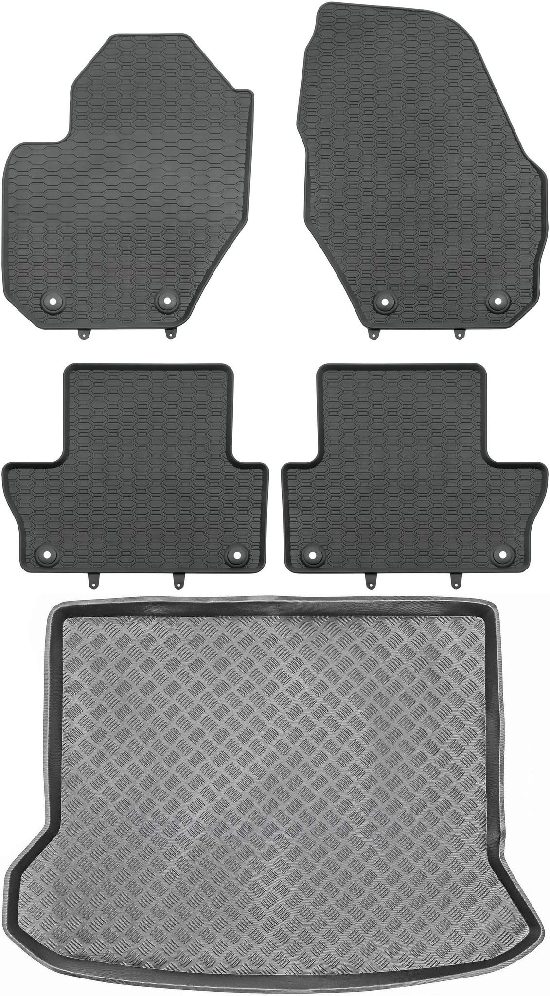 Volvo Xc60 I Suv (2008–2018) – Set: Gummifußmatten + Kofferraummatte