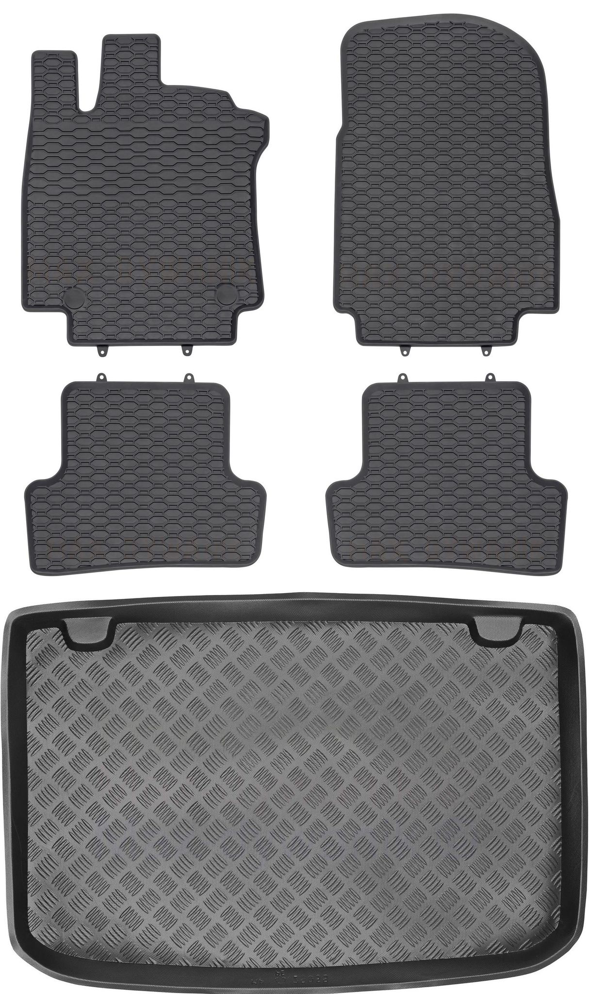Renault Clio Iv Schrägheck (2012–2020) – Set: Gummifußmatten + Kofferraummatte