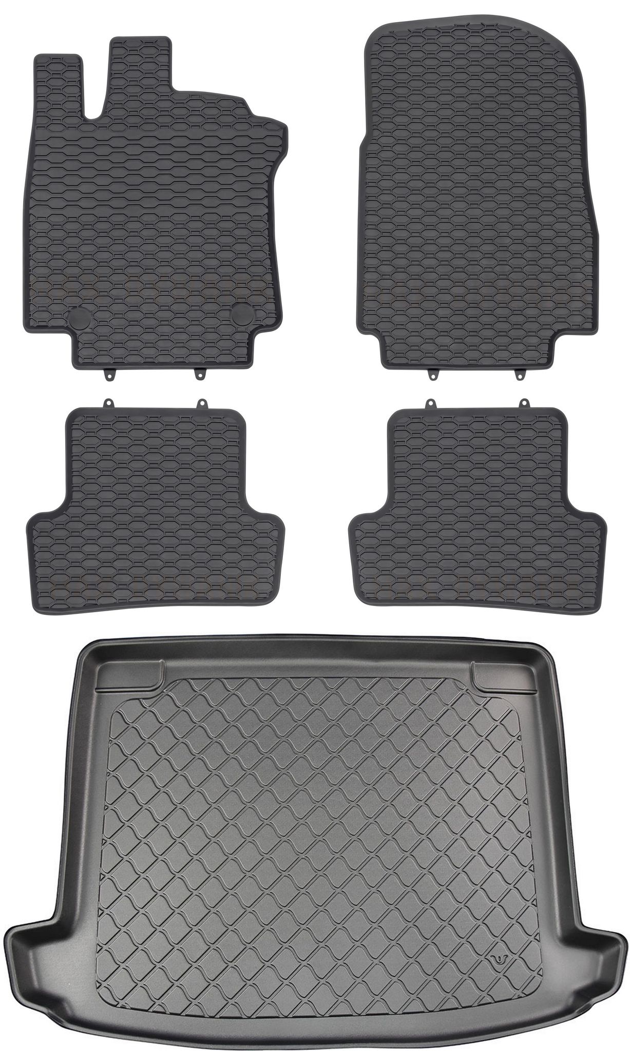 Renault Clio Iv Kombi (03.2013–2020) – Set: Gummifußmatten + Kofferraummatte