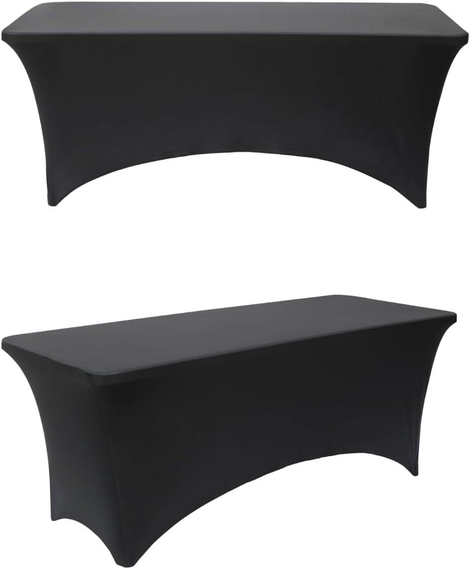 Tischdecken Für 244 Cm Lange Tische – Für Drinnen Und Draußen Geeignet – Schwarz – 2er-set