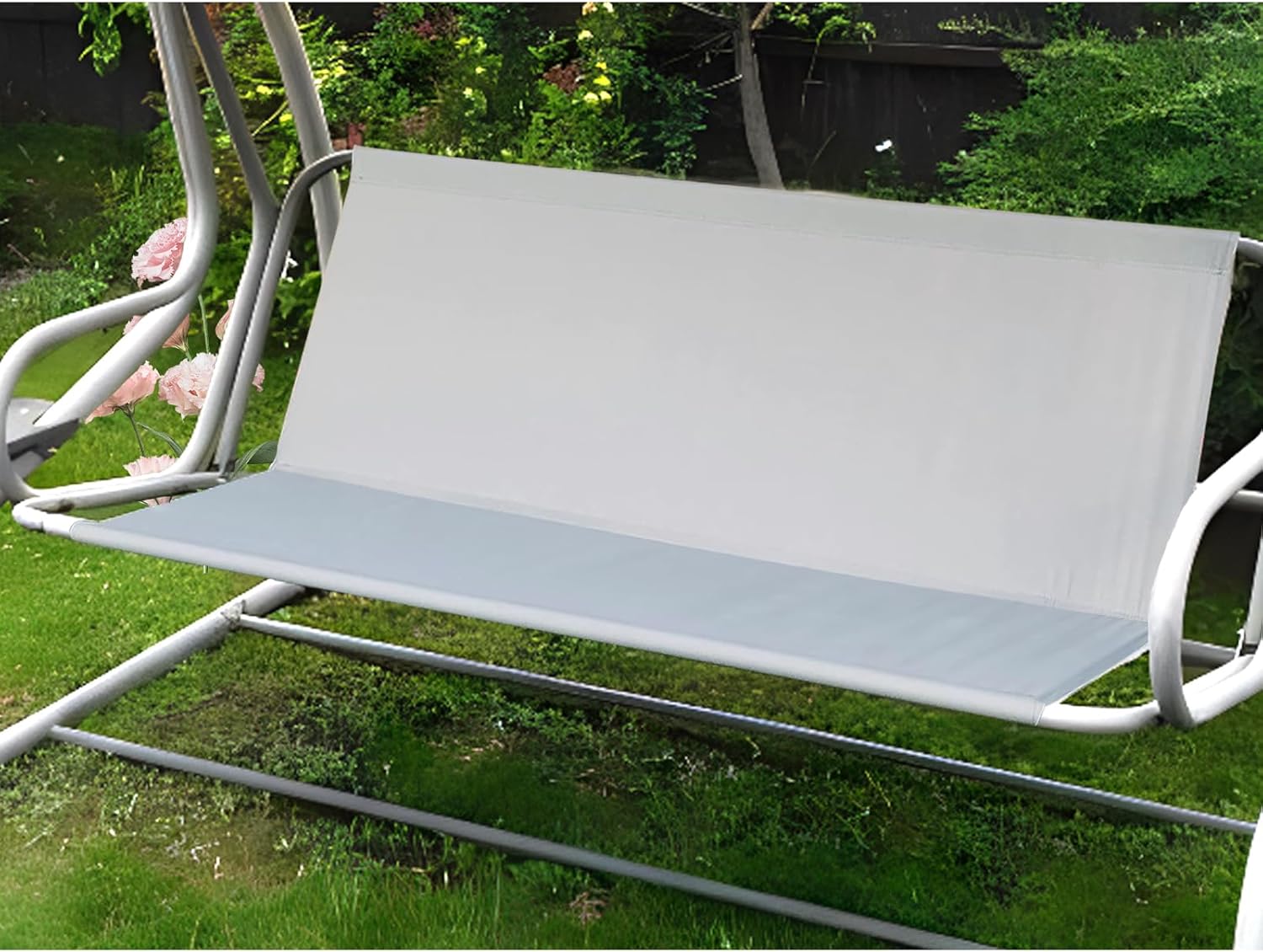 (148 X 52 X 52 Cm, Grau) Ersatz-schaukelsitzbezug, Wasserdichter 600d Oxford-gewebe-gartenschaukelsitzbezug, Strapazierfähig