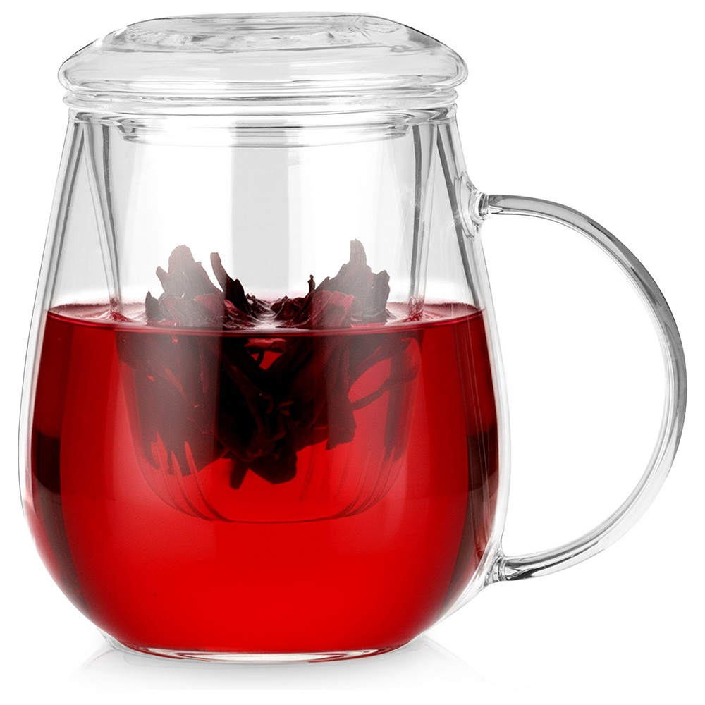 Glasbecher Mit Siebeinsatz Und Deckel, 530 Ml