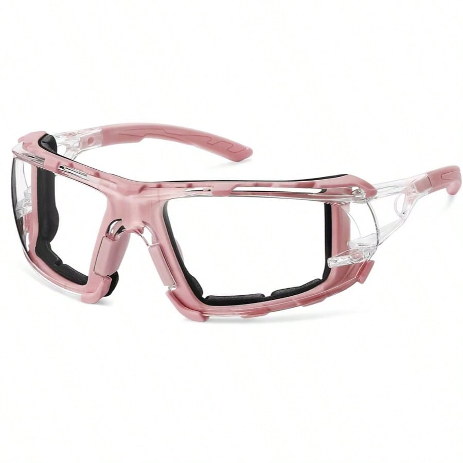 Arbeitsschutzbrille, Kratzfest, Beschlagfrei, Rundumschutz, Einzigartiges Und Modernes Design, Für Damen Und Herren (pink)