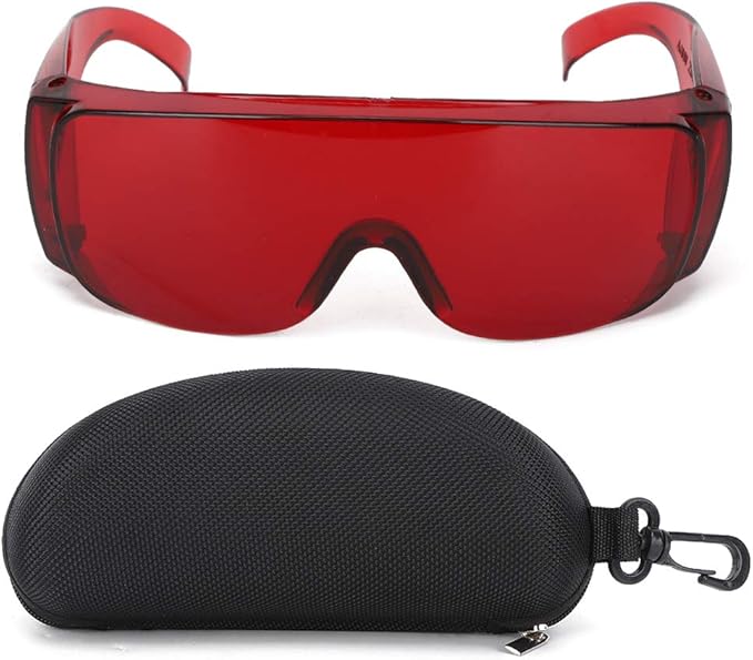 Schutzbrille, Arbeitsbrille, Farbe: Rot
