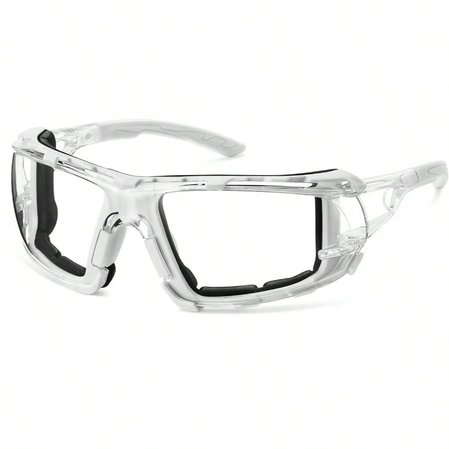 Arbeitsschutzbrille, Kratzfest, Beschlagfrei, Rundumschutz, Einzigartiges Und Modernes Design, Für Damen Und Herren (weiß)